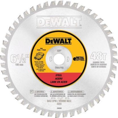 Picture of Dewalt® 6-1/2 In 48T Ferr Mtl Cut 5/8In Arbor Part# - Dwa7762