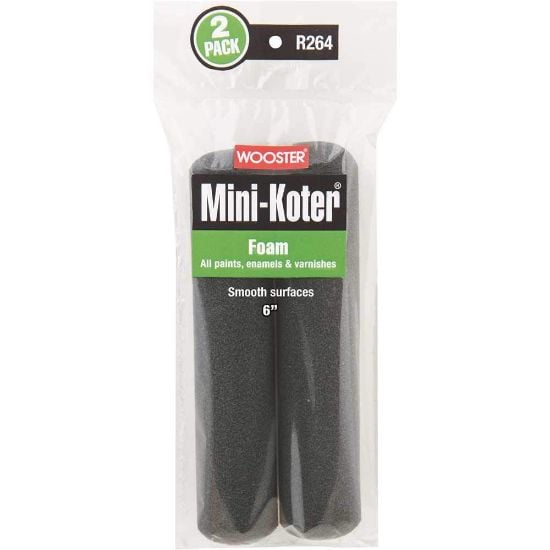 Picture of Wooster 6" Mini-Koter Foam 2-Pkmini Rollers Part# - 00R2640060