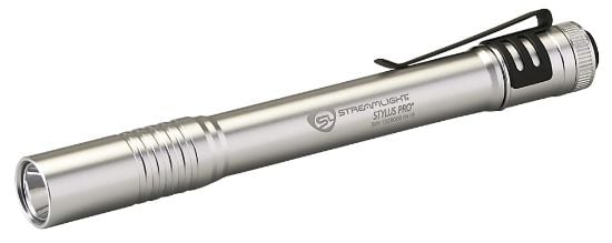 Picture of Streamlight® Stylus Pro Silver Body W/Wht Led Incl Batteries Part# - 66121