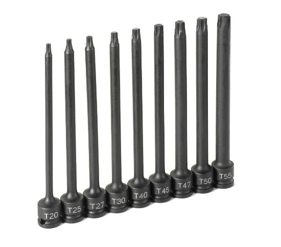 Picture of Grey Pneumatic 3/8" Drive 9 Pc. 6" Length Internal Star Set Part# - 1206T