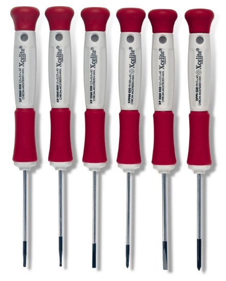 Picture of Weller Xcelite® 15771 6-Pc. Precision Screwdriver Set Esd Safe Part# - Xp600