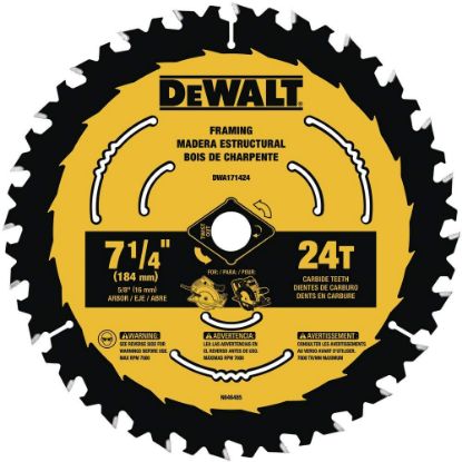 Picture of Dewalt® 7 1/4In 24T Blister Part# - Dwa171424