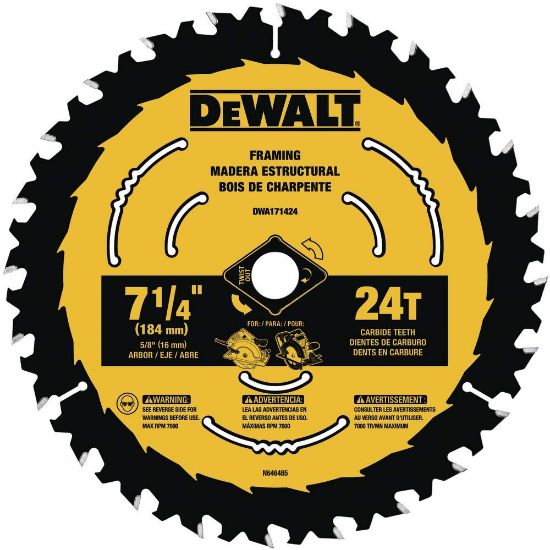 Picture of Dewalt® 7 1/4In 24T Blister Part# - Dwa171424