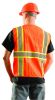 Picture of Occunomix Class 2 Solid Vest  2-Tone Tape  Zipper  Or  S Part# - Lux-Atrans-Os