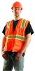 Picture of Occunomix Class 2 Solid Vest  2-Tone Tape  Zipper  Or  S Part# - Lux-Atrans-Os