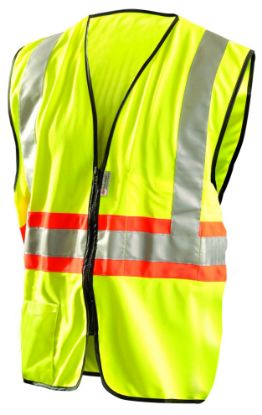 Picture of Occunomix Two-Tone Vest W/Zipper Yellow  M  Class 2 Part# - Lux-Ssg2Tz-Ym