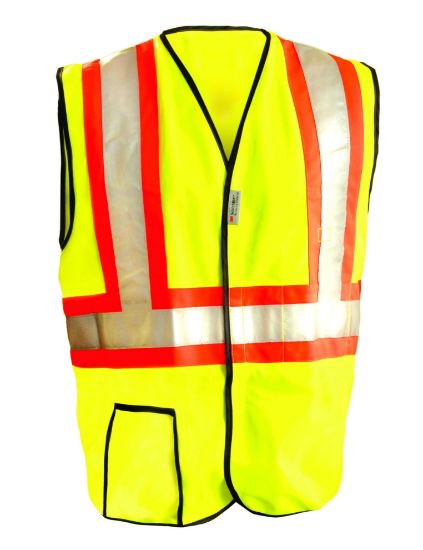 Picture of Occunomix Two-Tone Vest  Yellow  2X  Class 2 Part# - Lux-Ssg2Tz-Y2X 