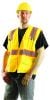 Picture of Occunomix Vest Solid 2Tonetape Zipper Cl2 Yel M Part# - Lux-Atrans-Ym