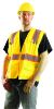 Picture of Occunomix Vest Solid 2Tonetape Zipper Cl2 Yel L Part# - Lux-Atrans-Yl