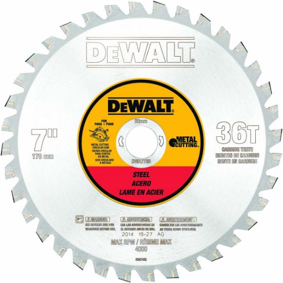 Picture of Dewalt® 7In 36T Ferr Mtl Cutting20Mm Arbor Part# - Dwa7738