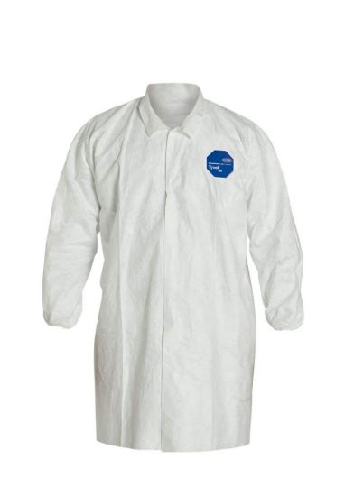 Picture of Dupont Tyvek Lab Coat Snap Front- Elastic Wrists Part# - D13397498