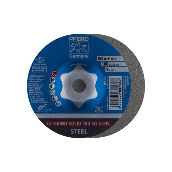 Picture of Pferd Cc-Grind-Solid 7 X 7/8 Steel Part# - 61203