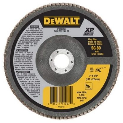 Picture of Dewalt® Shell-7X7/8 In Sg80 T29Cer Flap Disc Part# - Dwa8288