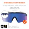 Picture of Skullerz Clear Smoke Frm Blu Mirror Lens Sfty Gls Part# - 55011