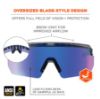 Picture of Skullerz Clear Smoke Frm Blu Mirror Lens  Sfty Gls Part# - 55012