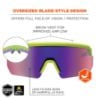 Picture of Skullerz Lime Frm Purple Mirror Lens Sfty Gls Part# - 55015