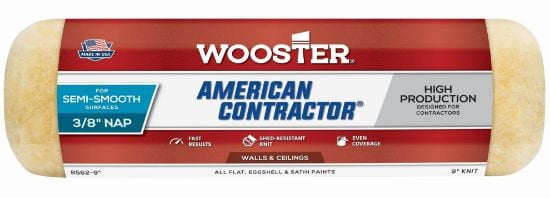 Picture of Wooster 9" American Contractor 3/8" Nap Roller Cvr Bulk Part# - 00R3610090