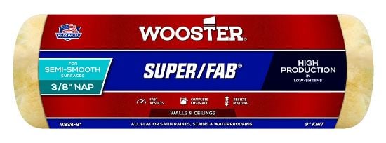 Picture of Wooster 9" Super/Fab 3/8" Nap Roller Cover Bulk Part# - 00R7740090