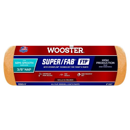 Picture of Wooster 9" Super/Fab Ftp 3/8" Nap Roller Cover Part# - 0Rr9230090