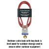 Picture of Master Lock® 3' Cable W/ Lam. Steel Padlock  Carded Pkg. Part# - 719D