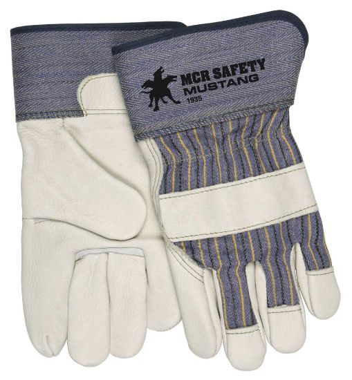 Picture of Mcr Safety Mustang Grain Leather Palm Gloves W/2- Part# - 1935Xl