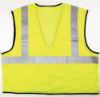 Picture of Mcr Safety Lime Green Class2 Econ Zip Mesh M Part# - Vcl2Mlzm