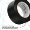 Picture of 3M™ 3M Vinyl Duct Tape 3903Black 2"X50 Yds Part# - 7100145924