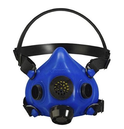 Picture of Honeywell North® Half Mask Resp W/ Speechdiap  Royal Blue  Small Part# - Ru85001S