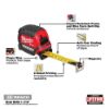 Picture of Milwaukee® Tool 5M/16Ft Compact Wide Blade Magnetic Tape Measure Part# - 48-22-0317