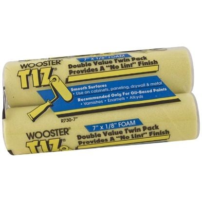 Picture of Wooster 7" Tiz Foam Twin Pack Roller Covers Part# - 00R7300070