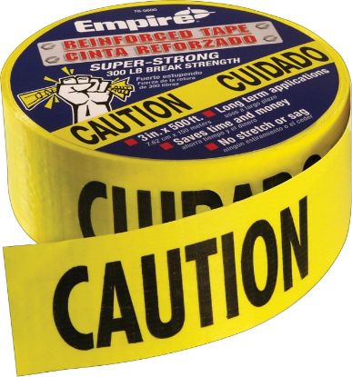 Picture of Empire® Level 3"X200' Caution Tape Yellow W/Black Print Part# - 77-0201