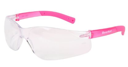 Picture of Mcr Safety Bearkat Sm-Clear Lens Pink Non-Slip Temple Slv Part# - Bk220