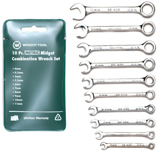 Picture of Wright Tool 10 Pc. Minature Metric Combination Wrench Set Part# - M788