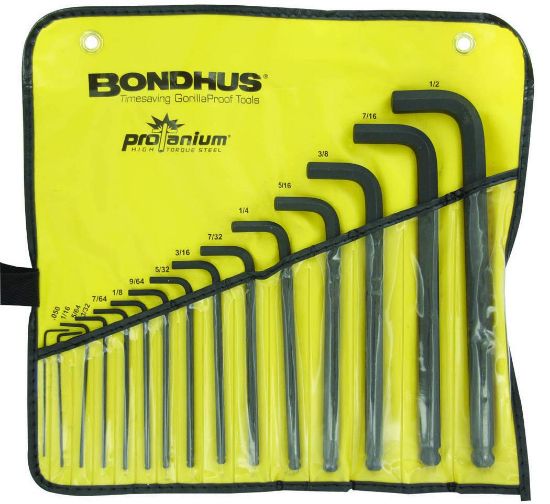 Picture of Bondhus® Set 15 Ball End L-Wr .050-1/2" Pouch Part# - 10935