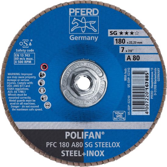 Picture of Pferd 7 X 5/8-11 Polifan Sg Alu Ox Conical 80G Part# - 62310