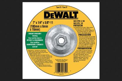 Picture of Dewalt® 7" X 1/4" X 5/8"-11 Concrete/Masonry Gri Part# - Dwa4514Ch