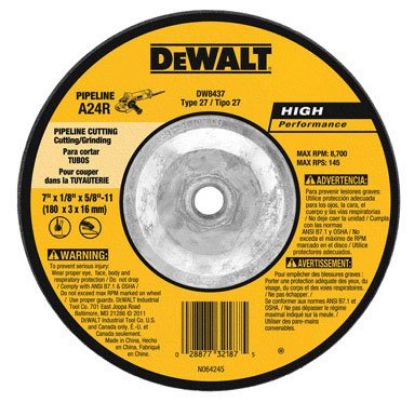 Picture of Dewalt® 7"X18"X5/8"-11 Pipelinercutting/Grinding Wheel Part# - Dw8437