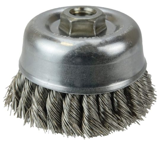 Picture of Weiler® 4" Double Row Wire Cup Brush .020 Ss Part# - 12726