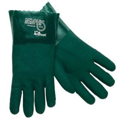 Picture of Mcr Safety 14" Green Gauntlet Jersey Lined Sandy Part# - 6414