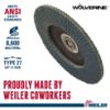 Picture of Weiler® 7" Wolv Flap Disc  Flat 40Z  5/8"-11 Unc Nut Part# - 31420