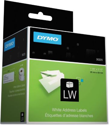 Picture of Dymo Labelwrtr Addrs Lbl White 1.12"X3.5" 260 Lbl/Rl Part# - 30320