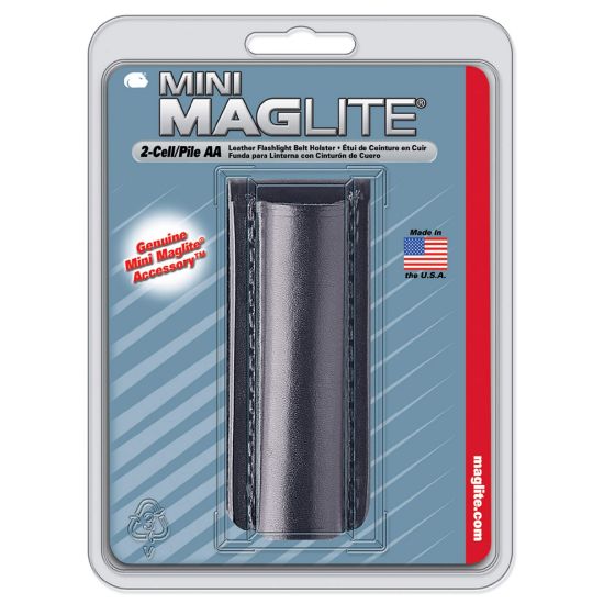 Picture of Mag-Lite Plain Black Leather Holster F/Aa Mini M Part# - Am2A026