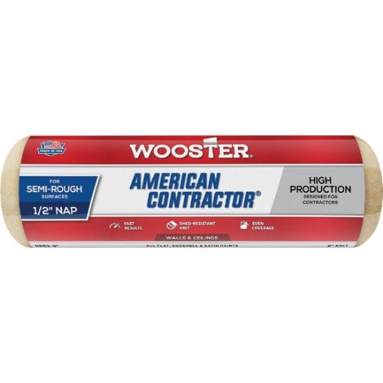 Picture of Wooster 9" American Contractor 1/2" Nap Roller Cover Part# - 00R5630090