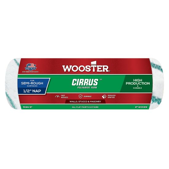 Picture of Wooster 9" Cirrus 1/2" Nap Roller Cover Part# - 00R1940090