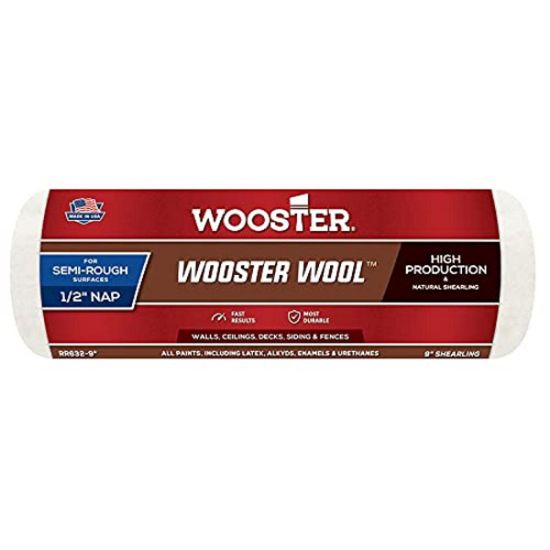 Picture of Wooster 9" Wooster Wool 1/2" Roller Cover Part# - 0Rr6320090