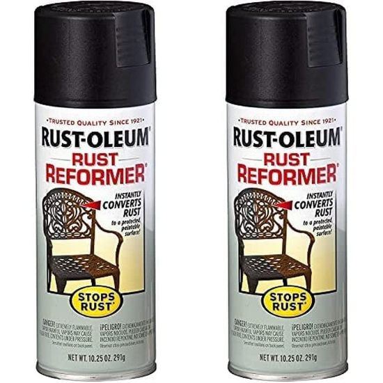 Picture of Rust-Oleum® Rust Reformer Spray Paint  Black  10.25 Oz. Part# - 215215