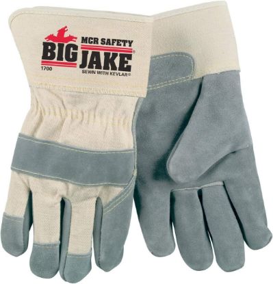 Picture of Mcr Safety Big-Jake Leather Palm Gloves Extra Large Part# - 1700Xl