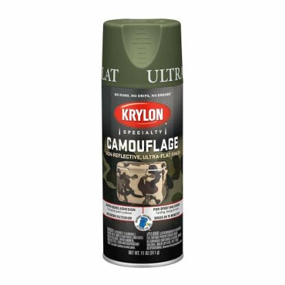 Picture of Krylon® Industrial Camouflage Spray Paint Woodland Lt Green  11 Oz Part# - K04296077