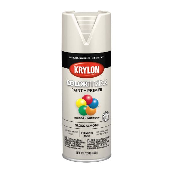 Picture of Krylon Industrial Colormaxx Paint + Primer  Gloss  Almond  12 Oz. Part# - K05500007