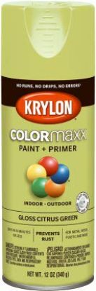 Picture of Krylon Industrial Colormaxx Paint+Primer Gloss  Citrus Green 12Oz Part# - K05512007